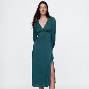 NWT GAP Satin Empire Midi Dress